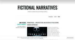 Desktop Screenshot of fictionalnarratives.wordpress.com