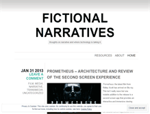 Tablet Screenshot of fictionalnarratives.wordpress.com