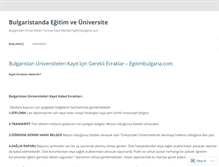 Tablet Screenshot of bulgaristandaegitimuniversite.wordpress.com