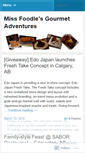Mobile Screenshot of missfoodiesgourmetadventures.wordpress.com