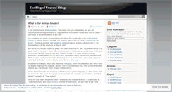 Desktop Screenshot of blogofunusualthings.wordpress.com