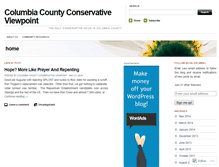 Tablet Screenshot of columbiacountyconservativeviewpoint.wordpress.com
