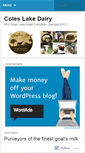 Mobile Screenshot of coleslakedairy.wordpress.com