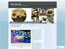 Tablet Screenshot of coleslakedairy.wordpress.com