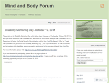 Tablet Screenshot of mindbodyforum.wordpress.com