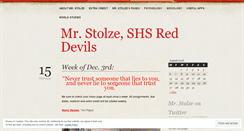 Desktop Screenshot of mrstolze.wordpress.com