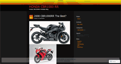 Desktop Screenshot of hondacbr1000.wordpress.com