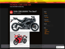 Tablet Screenshot of hondacbr1000.wordpress.com