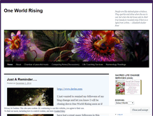 Tablet Screenshot of oneworldrising.wordpress.com