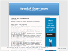 Tablet Screenshot of opensaf.wordpress.com