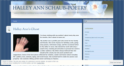 Desktop Screenshot of halleyannschaubpoetry.wordpress.com