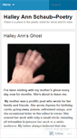 Mobile Screenshot of halleyannschaubpoetry.wordpress.com