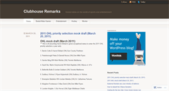 Desktop Screenshot of clubhouseremarks.wordpress.com
