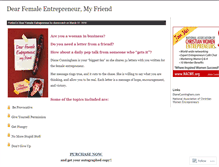 Tablet Screenshot of dearfemaleentrepreneur.wordpress.com