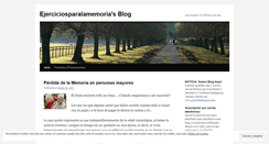 Desktop Screenshot of ejerciciosparalamemoria.wordpress.com