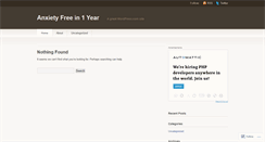 Desktop Screenshot of anxietyfreein1year.wordpress.com