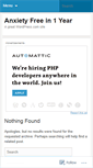 Mobile Screenshot of anxietyfreein1year.wordpress.com