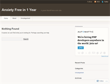 Tablet Screenshot of anxietyfreein1year.wordpress.com