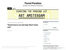 Tablet Screenshot of pavedparadiseartamsterdam.wordpress.com