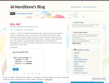 Tablet Screenshot of mandibone.wordpress.com