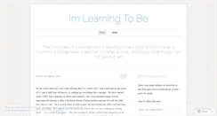 Desktop Screenshot of imlearningtobe.wordpress.com