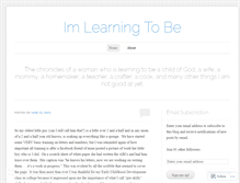 Tablet Screenshot of imlearningtobe.wordpress.com