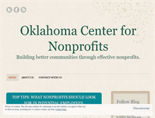 Tablet Screenshot of oklahomacenterfornonprofits.wordpress.com