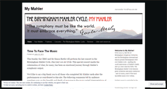 Desktop Screenshot of mymahler.wordpress.com