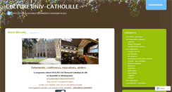 Desktop Screenshot of cultureunivcatholille.wordpress.com