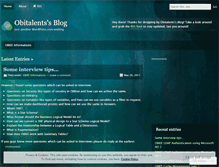 Tablet Screenshot of obitalents.wordpress.com