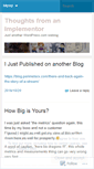 Mobile Screenshot of implementorthoughts.wordpress.com