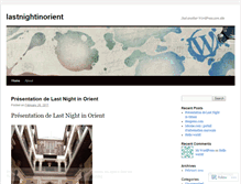 Tablet Screenshot of lastnightinorient.wordpress.com