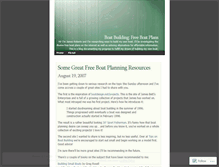 Tablet Screenshot of freeboatplans.wordpress.com