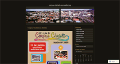 Desktop Screenshot of corpuschristimatao.wordpress.com