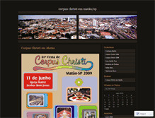 Tablet Screenshot of corpuschristimatao.wordpress.com