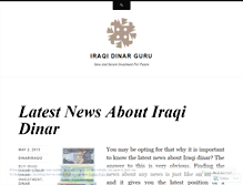 Tablet Screenshot of iraqidinarguru.wordpress.com