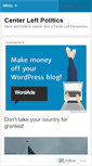 Mobile Screenshot of centerleftpolitics.wordpress.com