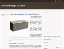 Tablet Screenshot of outdoorstoragebox.wordpress.com