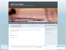 Tablet Screenshot of claimyourchange.wordpress.com