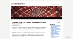 Desktop Screenshot of cordellandcordell.wordpress.com