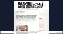 Desktop Screenshot of heavenandhere.wordpress.com