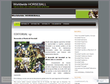 Tablet Screenshot of horseballww.wordpress.com