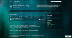 Desktop Screenshot of akashkubavat.wordpress.com