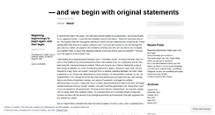 Desktop Screenshot of originalstatements.wordpress.com