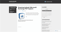 Desktop Screenshot of cloudcommunity.wordpress.com
