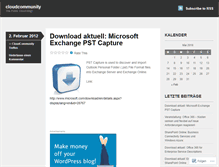 Tablet Screenshot of cloudcommunity.wordpress.com