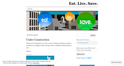 Desktop Screenshot of eatlivesave.wordpress.com