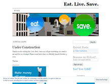 Tablet Screenshot of eatlivesave.wordpress.com