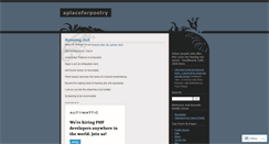 Desktop Screenshot of aplaceforpoetry.wordpress.com