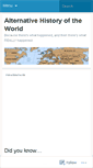 Mobile Screenshot of alternativehistoryoftheworld.wordpress.com